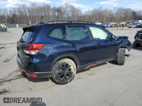 2022 Subaru Forester Sport with VIN JF2SKAJC3NH400677, listed as a Copart auction lot 50601685 with 63,918 mi miles and Salvage Title. Bid and sale history available at carsss.com. Image 3.