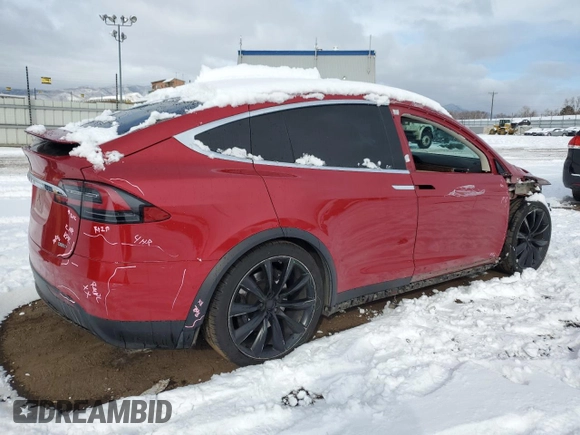 2016 Tesla Model X 70D with VIN 5YJXCAE23GF004772, listed as a Copart auction lot 45426655 with 77,453 mi miles and Salvage Title. Bid and sale history available at DreamBid. Image 3.