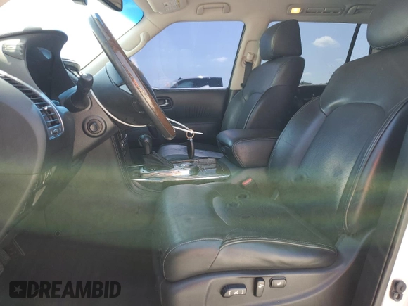 2015 Infiniti QX80 with VIN JN8AZ2NF5F9571690, listed as a Copart auction lot 54760715 with 130,450 mi miles and Clean Title. Bid and sale history available at carsss.com. Image 7.