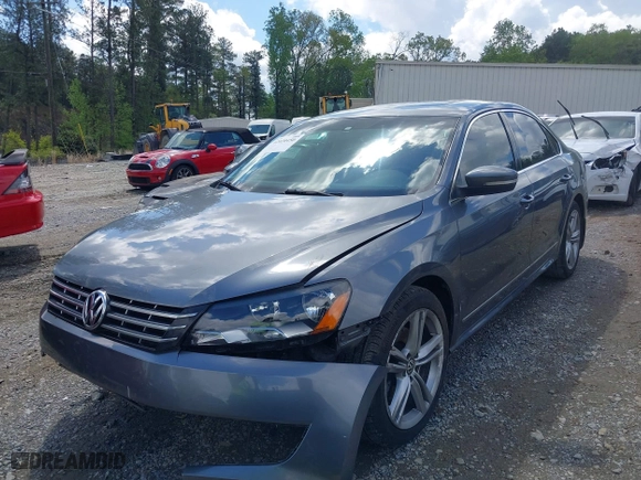 2014 Volkswagen Passat SEL Premium with VIN 1VWCS7A32EC026868, listed as a IAAI auction lot 42020450 with 90,993 mi miles. Bid and sale history available at carsss.com. Image 2.