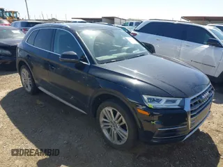 2018 Audi Q5 Premium Plus with VIN WA1BNAFY2J2080270, listed as a IAAI auction lot 41718523 with 115,643 mi miles. Bid and sale history available at carsss.com. Image 1.