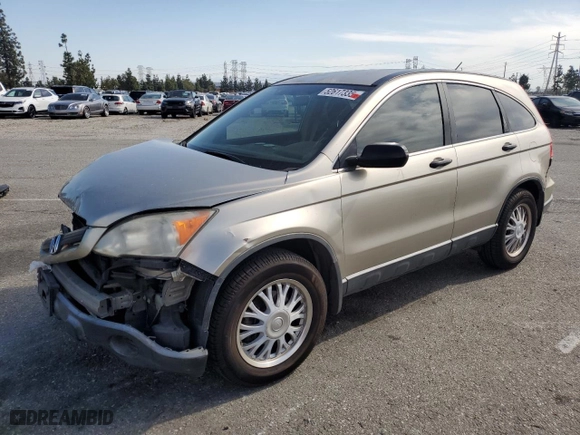 2007 Honda CR-V LX with VIN JHLRE383X7C016386, listed as a Copart auction lot 52617335 with 195,655 mi miles and Salvage Title. Bid and sale history available at carsss.com. Image 1.