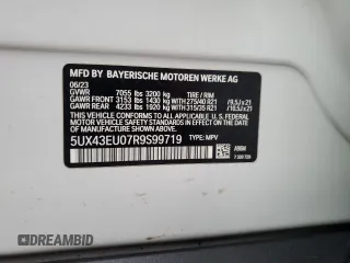 2024 BMW X5 xDrive50e with VIN 5UX43EU07R9S99719, listed as a Copart auction lot 86121144 with 0 mi miles and Salvage Title. Bid and sale history available at carsss.com. Image 14.