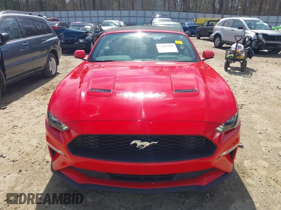 2018 Ford Mustang EcoBoost Premium with VIN 1FATP8UH7J5155307, listed as a IAAI auction lot 41807945 with 57,933 mi miles and . Bid and sale history available at carsss.com. Image 12.