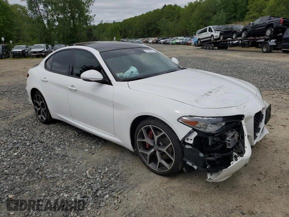2019 Alfa Romeo Giulia Sport with VIN ZARFANAN6K7607194, listed as a Copart auction lot 57393415 with Not provided miles and Salvage title. Bid and sale history available at DreamBid. Image 4.