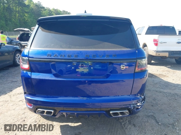 2021 Land Rover Range Rover Sport SVR with VIN SALWZ2RE4MA781110, listed as a IAAI auction lot 42143199 with 26,473 mi miles and . Bid and sale history available at DreamBid. Image 16.