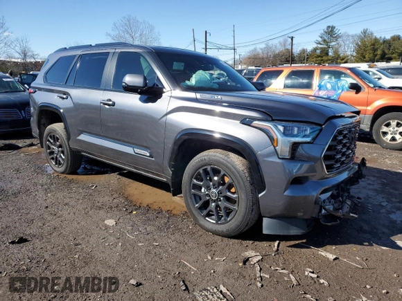 2024 Toyota Sequoia SR5 with VIN 7SVAAABA7RX028059, listed as a Copart auction lot 44797595 with 0 mi miles and Salvage Title. Bid and sale history available at carsss.com. Image 4.