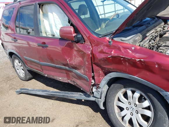 2006 Honda CR-V EX with VIN JHLRD78886C063579, listed as a IAAI auction lot 41977941 with 231,510 mi miles and . Bid and sale history available at carsss.com. Image 6.