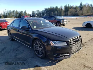 2015 Audi A8 L 4.0T with VIN WAU32AFD5FN020597, listed as a Copart auction lot 45221125 with 103,637 mi miles and Clean Title. Bid and sale history available at carsss.com. Image 4.