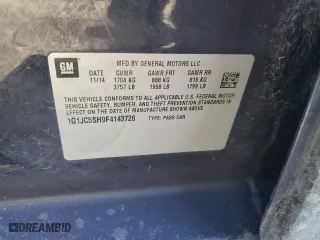 2015 Chevrolet Sonic LT with VIN 1G1JC5SH9F4143728, listed as a Copart auction lot 45989585 with 173,722 mi miles and Salvage Title. Bid and sale history available at carsss.com. Image 12.
