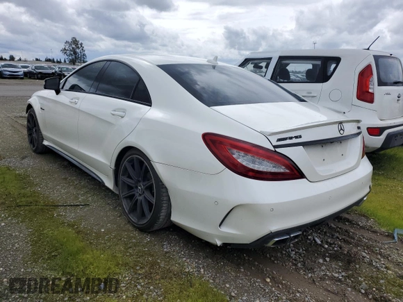 2016 Mercedes-Benz CLS-Class CLS 63 AMG S-Model with VIN WDDLJ7GB0GA180049, listed as a Copart auction lot 45005444 with 56,689 mi miles. Bid and sale history available at carsss.com. Image 2.