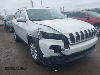 2018 Jeep Cherokee Latitude with VIN 1C4PJLCB7JD577256, listed as a IAAI auction lot 41485683 with 114,822 mi miles. Bid and sale history available at carsss.com. Image 1.