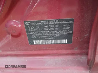 2016 Hyundai Elantra SE with VIN 5NPDH4AE2GH751769, listed as a IAAI auction lot 41928612 with 125,820 mi miles. Bid and sale history available at carsss.com. Image 9.
