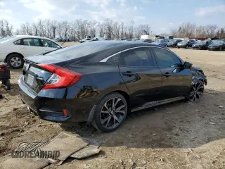 2020 Honda Civic Sedan Sport with VIN 2HGFC2F89LH532696, listed as a Copart auction lot 43869495 with 123,252 mi miles and Salvage Title. Bid and sale history available at carsss.com. Image 3.