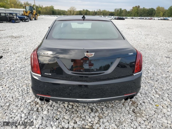 2017 Cadillac CT6 Luxury AWD with VIN 1G6KD5RS3HU163957, listed as a Copart auction lot 74380684 with 57,418 mi miles and Salvage Title. Bid and sale history available at carsss.com. Image 6.