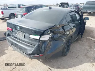 2021 BMW 5 Series 540i with VIN WBA53BJ01MWW91692, listed as a IAAI auction lot 41509786 with 33,345 mi miles and . Bid and sale history available at DreamBid. Image 4.