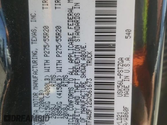 2016 Toyota Tundra 4WD Truck Platinum with VIN 5TFAW5F12GX561673, listed as a Copart auction lot 43635335 with 118,595 mi miles and Salvage Title. Bid and sale history available at carsss.com. Image 13.