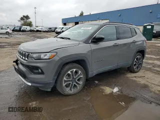 2023 Jeep Compass Limited with VIN 3C4NJDCN6PT561222, listed as a Copart auction lot 80028534 with 24,002 mi miles and Salvage Title. Bid and sale history available at carsss.com. Image 1.