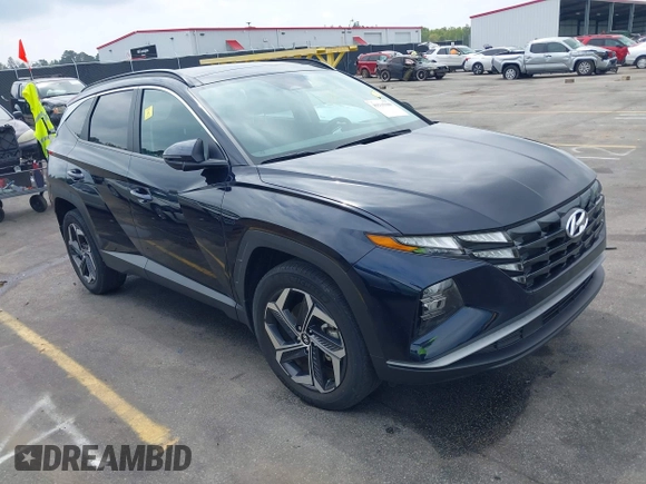 2022 Hyundai Tucson SEL Convenience with VIN KM8JFCA10NU049450, listed as a IAAI auction lot 41915300 with 23,584 mi miles and . Bid and sale history available at carsss.com. Image 1.
