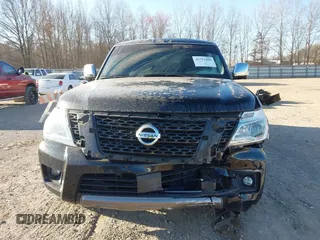 2019 Nissan Armada Platinum with VIN JN8AY2NE7K9758062, listed as a IAAI auction lot 41752480 with 122,252 mi miles. Bid and sale history available at carsss.com. Image 12.