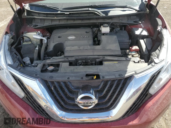 2017 Nissan Murano SL with VIN 5N1AZ2MH2HN198015, listed as a Copart auction lot 47295485 with 47,946 mi miles and Salvage Title. Bid and sale history available at carsss.com. Image 13.