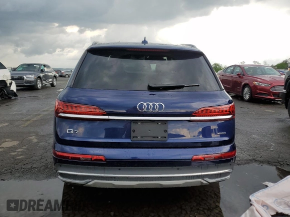 2023 Audi Q7 Premium Plus with VIN WA1LXBF78PD016100, listed as a Copart auction lot 55803915 with 21,947 mi miles and Salvage title. Bid and sale history available at DreamBid. Image 6.