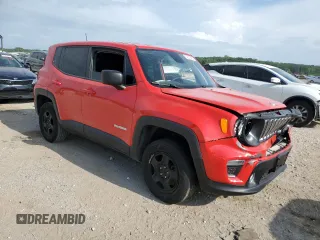 2019 Jeep Renegade Sport with VIN ZACNJBAB6KPJ88838, listed as a Copart auction lot 62315985 with 53,697 mi miles and Salvage title. Bid and sale history available at DreamBid. Image 4.