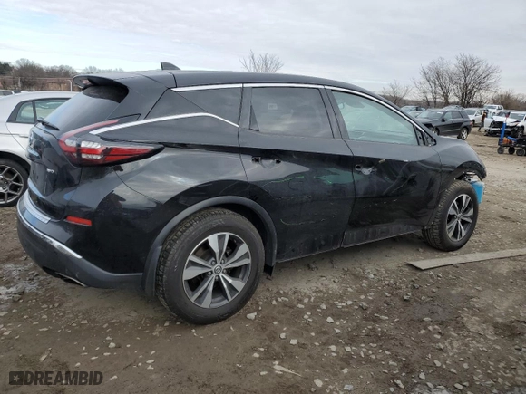 2021 Nissan Murano S with VIN 5N1AZ2AS4MC125198, listed as a Copart auction lot 88814525 with 45,188 mi miles and Salvage Title. Bid and sale history available at carsss.com. Image 3.