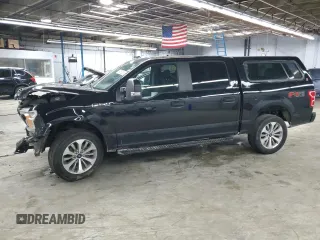 2018 Ford F-150 XL with VIN 1FTEW1EG0JFD10941, listed as a Copart auction lot 57855095 with 119,345 mi miles and Salvage title. Bid and sale history available at DreamBid. Image 1.