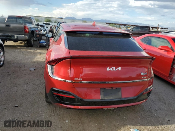 2023 Kia EV6 GT-Line with VIN KNDC44LA8P5116511, listed as a Copart auction lot 69598024 with 8,466 mi miles and Salvage Title. Bid and sale history available at carsss.com. Image 6.