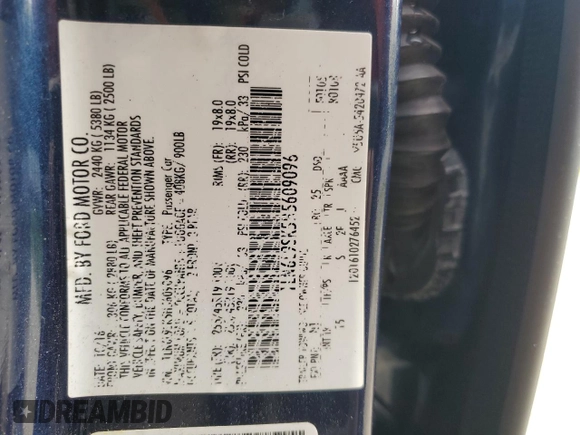 2017 Lincoln Continental Select с VIN 1LN6L9SK5H5609096, выставлен на аукционе Copart как лот 63081535 с пробегом 109 365 миль миль и Списание • Salvage title. История ставок и продаж доступна на DreamBid. Изображение 12.