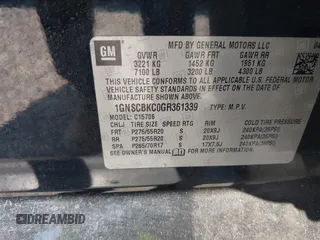 2016 Chevrolet Tahoe LT z VIN 1GNSCBKC0GR361339, wystawiony jako IAAI lot #42026931 z przebiegiem 123 927 mil mil oraz . Historia ofert i sprzedaży dostępna na DreamBid. Obrazek 9.
