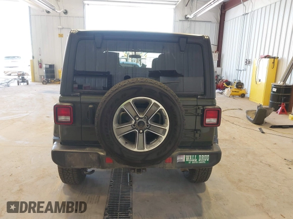 2021 Jeep Wrangler Unlimited Sahara z VIN 1C4HJXEN2MW592565, wystawiony jako IAAI lot #41956072 z przebiegiem 95 504 mil mil oraz . Historia ofert i sprzedaży dostępna na DreamBid. Obrazek 17.