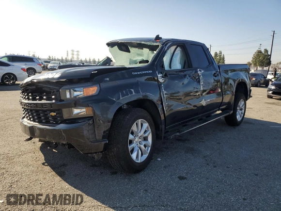 2021 Chevrolet Silverado 1500 Custom with VIN 1GCRWBEH2MZ192006, listed as a Copart auction lot 45451075 with Not Provided miles and Salvage Title. Bid and sale history available at DreamBid. Image 1.
