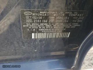 2015 Hyundai Elantra Limited with VIN KMHDH4AE6FU341704, listed as a Copart auction lot 51455675 with 134,738 mi miles and Clean Title. Bid and sale history available at carsss.com. Image 12.