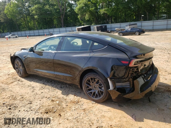 2025 Tesla Model 3 Long Range with VIN 5YJ3E1EA4SF965566, listed as a Copart auction lot 56820165 with 1,041 mi miles and Salvage title. Bid and sale history available at DreamBid. Image 2.