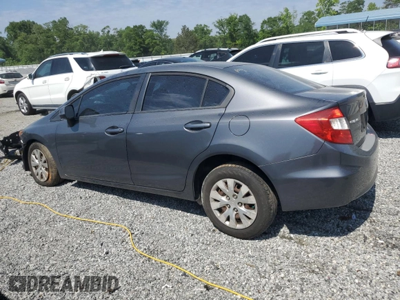 2012 Honda Civic LX с VIN 19XFB2F55CE064582, выставлен на аукционе Copart как лот 56233345 с пробегом 171 996 миль миль и Списание • Salvage title. История ставок и продаж доступна на DreamBid. Изображение 2.