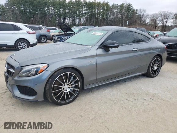 2017 Mercedes-Benz C 43 AMG with VIN WDDWJ6EB4HF556511, listed as a Copart auction lot 82282534 with 145,225 mi miles and Salvage Title. Bid and sale history available at carsss.com. Image 1.