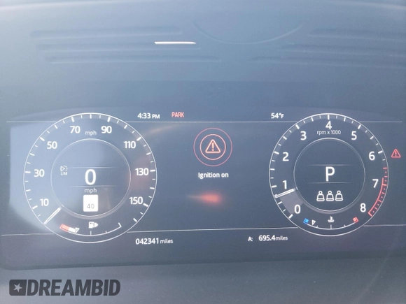 2019 Land Rover Range Rover Sport HSE Dynamic with VIN SALWV2SV4KA847559, listed as a Copart auction lot 41747435 with 42,341 mi miles and Salvage Title. Bid and sale history available at carsss.com. Image 9.