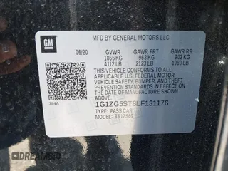2020 Chevrolet Malibu RS with VIN 1G1ZG5ST8LF131176, listed as a IAAI auction lot 41983262 with 50,162 mi miles and . Bid and sale history available at DreamBid. Image 9.