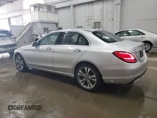 2021 Mercedes-Benz C 300 with VIN W1KWF8EBXMR636515, listed as a Copart auction lot 55797345 with 48,956 mi miles and Salvage title. Bid and sale history available at DreamBid. Image 2.