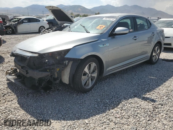 2014 Kia Optima Hybrid EX with VIN KNAGN4ADXE5069276, listed as a Copart auction lot 69298214 with 0 mi miles and Salvage Title. Bid and sale history available at carsss.com. Image 1.