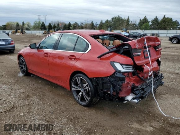 2024 BMW 3 Series 330i xDrive with VIN 3MW89FF09R8E04692, listed as a Copart auction lot 54345295 with 20,920 mi miles and Salvage title. Bid and sale history available at DreamBid. Image 2.