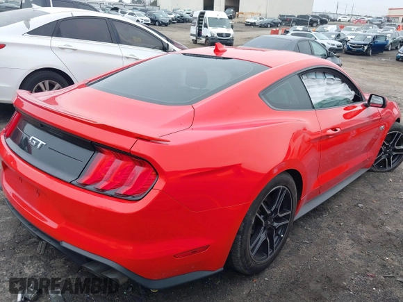 2021 Ford Mustang GT with VIN 1FA6P8CF4M5119074, listed as a IAAI auction lot 41137351 with 28,718 mi miles. Bid and sale history available at carsss.com. Image 4.