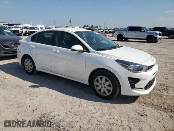 2023 Kia Rio S with VIN 3KPA24AD5PE626278, listed as a Copart auction lot 50579925 with 17,617 mi miles and Salvage Title. Bid and sale history available at carsss.com. Image 4.
