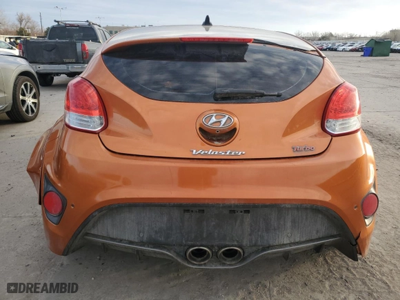 2016 Hyundai Veloster Turbo with VIN KMHTC6AE2GU285512, listed as a Copart auction lot 48578075 with 0 mi miles and Non Repairable. Bid and sale history available at carsss.com. Image 6.