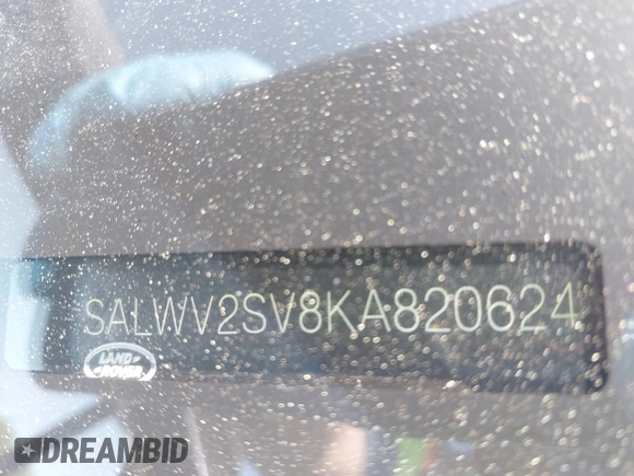 2019 Land Rover Range Rover Sport HSE Dynamic with VIN SALWV2SV8KA820624, listed as a IAAI auction lot 42109920 with 122,076 mi miles and . Bid and sale history available at DreamBid. Image 9.