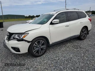 2017 Nissan Pathfinder Platinum with VIN 5N1DR2MN0HC613086, listed as a Copart auction lot 58055945 with 165,759 mi miles and Salvage title. Bid and sale history available at DreamBid. Image 1.