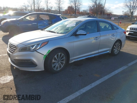 2017 Hyundai Sonata Sport with VIN 5NPE34AF9HH569242, listed as a IAAI auction lot 40977224 with 136,951 mi miles. Bid and sale history available at carsss.com. Image 2.