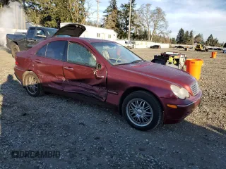 2002 Mercedes-Benz C 230/260/280/320 with VIN WDBRF61J32E003687, listed as a Copart auction lot 47209285 with 156,561 mi miles and Salvage Title. Bid and sale history available at DreamBid. Image 4.